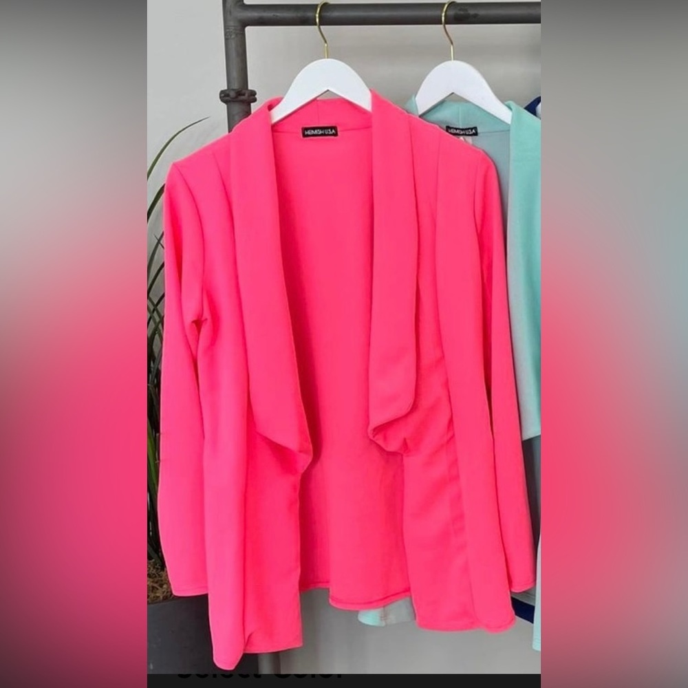 Highlighter Pink Blazer Size L